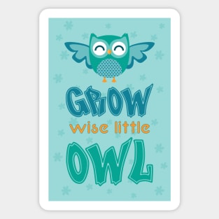 Grow wise little owl Sticker